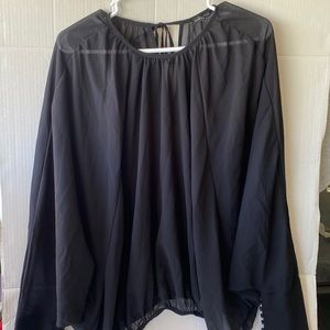 Sheer black blouse